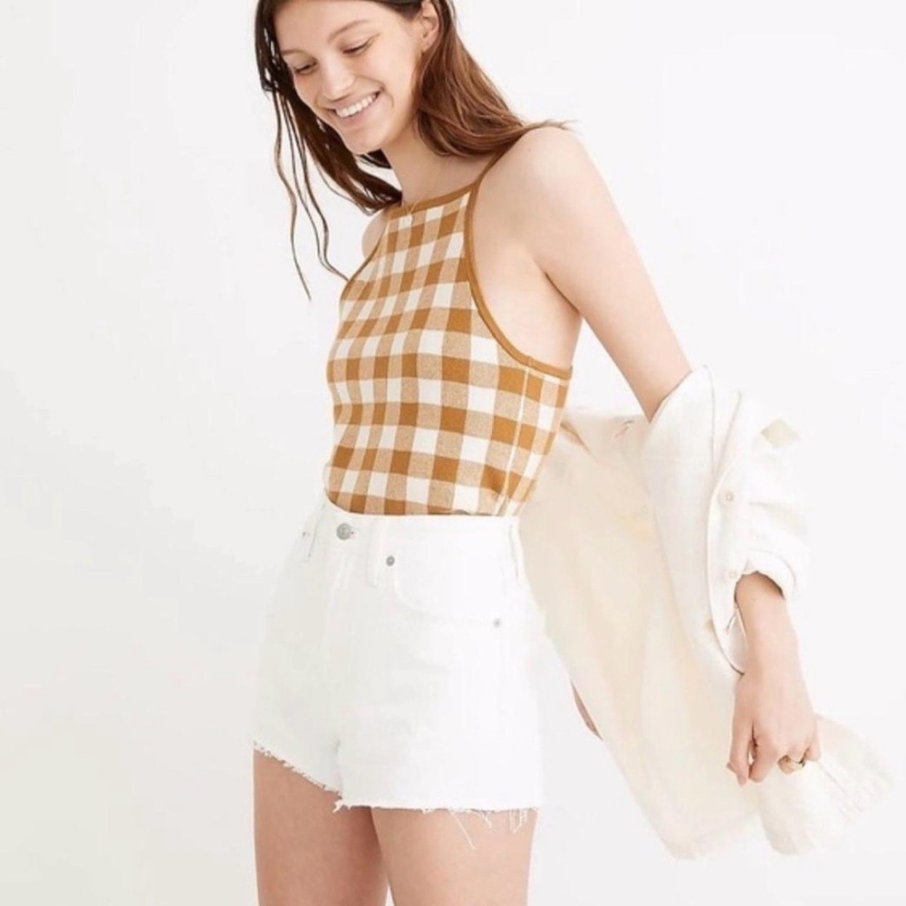 NWT Gingham Apron Sweater Tank